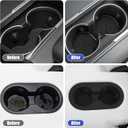 frani Cup Holder Set (2-Piece) Compatible with Tesla Model Y 2021-2026 & Juniper Refresh - Premium Silicone Inserts for Center Console & Rear Seats Black