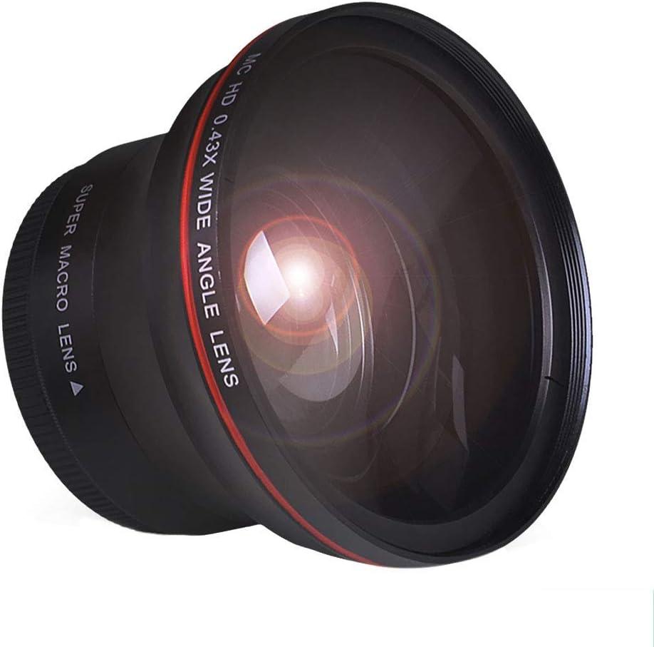 Tectra 58MM 0.43x Professional HD Wide Angle Lens (Macro Portion) for Canon Rebel T7 T7i T6i T6s T6 SL2 SL3 DSLR EOS 70D 77D 80D 1100D 700D 650D 600D 550D 300D 100D Cameras