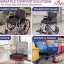 NOVA Medical Products Gel & Memory Foam Seat & Wheelchair Cushion in 8 Sizes (from 16 x 16 to 18 x 24 Extra Wide), Comfortable & Durable Everyday Seat Cushion with Removable Water Resistant Cover, 2 or 3 Thick, Black