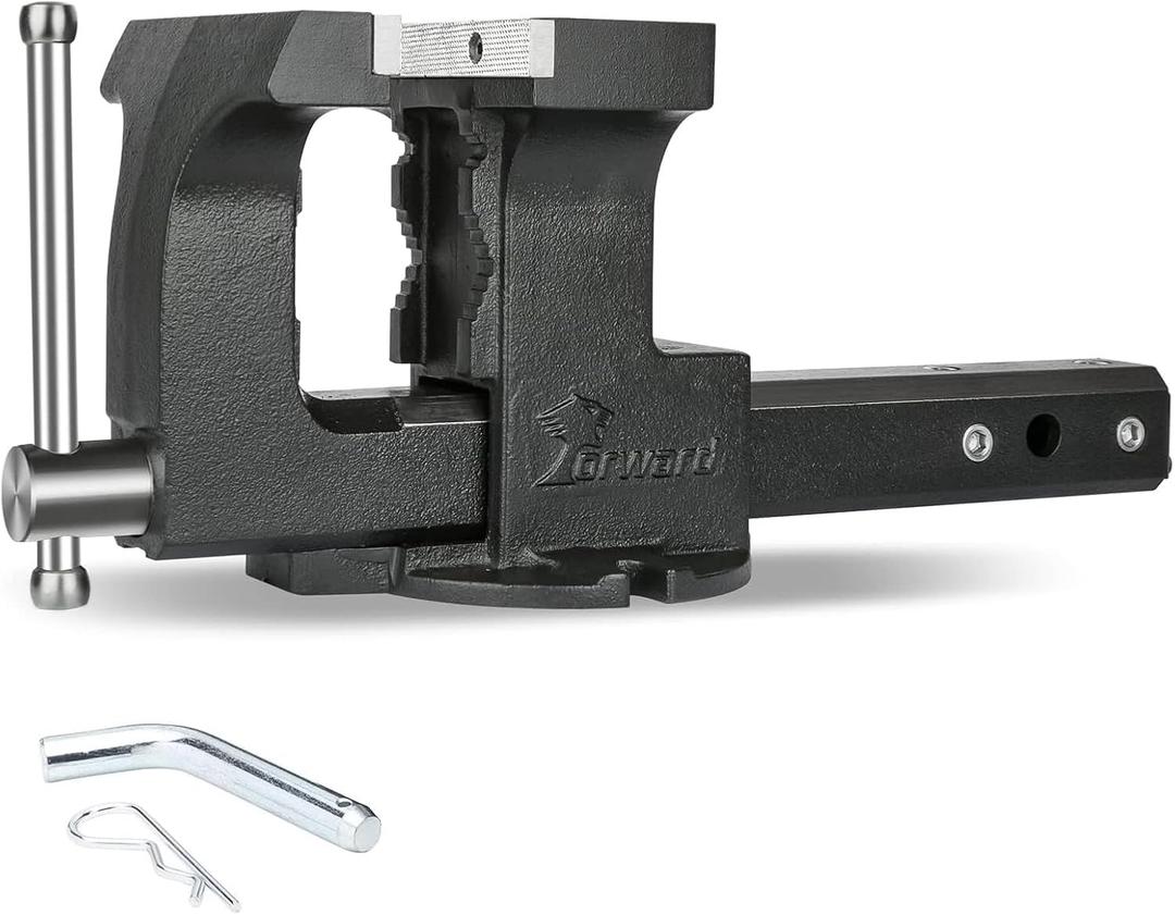 Forward 1705A 6-Inch Hitch Vise Truck Bench Vise Mount Trailer Fits 2" Hitch Receiver