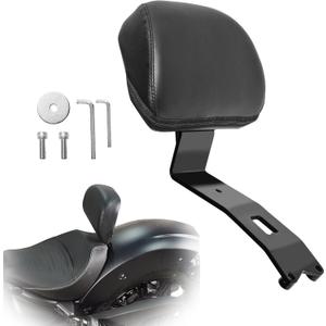 Driver Backrest for Indian Motorcycle, Plug-In Rider Backrest Back Rest Compatible with Indian Scout Sixty/Bobber/Classic Solo 2025+ Accessories,Black