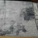 Merelax Washable Area Rugs 9'x12' Grey Abstract Rug for Living Room Bedroom Entryway Nursery, Dining Room and Farmhouse Rug, Non-Slip Modern Indoor Low Pile Soft Floor Carpet, Gray Print Pattern