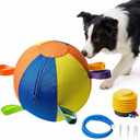 LBSJYTOGETHER Herding Ball for Dogs, 18 Inch Dog Exercise Ball with Double-Layer Anti-Rip Cover, Zipper Handle and Pump, Outdoor Interactive Toy for Large Dogs, Blue Heelers and Herding Breeds