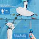 Cordless Handheld Pool Vacuum for Above Ground Pool - 26.5GPM Real Suction,Time-Saving Directional-Control,1H Runtime,2 Vac Heads &4 Filter Bags for Hot Tubs & Inground Pools-White