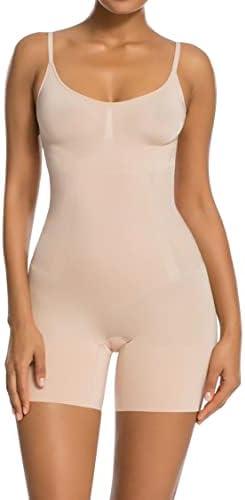 SHAPERX Shapewear for Women Tummy Control Open Bust Thigh Slimmer Body Shaper, L