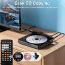 Mini DVD Player with Remote Control - All Region Free 1080P HD Small Compact CD DVD Player for Smart TV & Projector, Features HDMI Output, Headphone Jack, USB 2.0 Input, PAL/NTSC Support