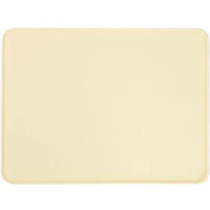 Silicone Pet Feeding Mat for Cats & Dogs – Waterproof Non-Slip Food Placemat with Raised Edge, Easy Clean Dining Pad(Beige), 24.5x24.5inch