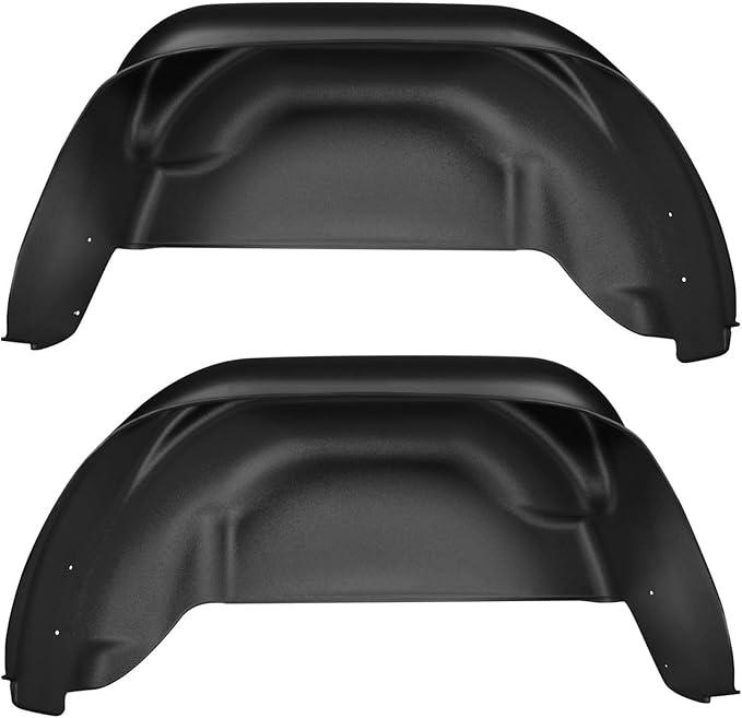 Husky Heavy-Duty Rear Wheel Well Guards for 2019–2026 Silverado 1500 Black 2-Piece Rear Fender Shields (Excludes ZR2, LT & Custom Trail Boss) – 79061