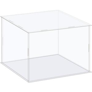 MECCANIXITY Acrylic Display Case Box Clear Dustproof Protection Showcase 8.3x8.3x6.3 Inch for Collectibles Display