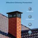 Stanbroil 14" x 19" Chimney Cap, Fireplace Chimney Cover for Outside Adjustable Bottom to Fit Existing Clay Flue Tile Sizes, Chimney Flue Rain Caps