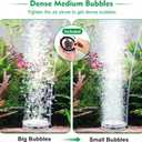 hygger Air Stones for Aquariums, Transparent Acrylic Fish Tank Bubbler Kit with Air Tube, Ultra Silent Bubble Stone Super-High Dissolved Oxygen Diffuser for Aquarium Fish Tank and Hydroponic