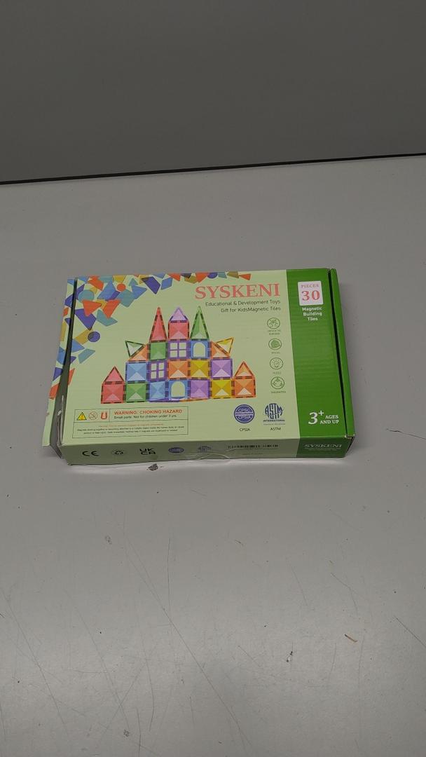 SYSKENI 35PCS Magnetic Blocks Travel Set, Mini Magnetic Blocks Travel Toys for Kids Ages 3-5 4-8, Portable Magnet Cubes STEM Learning Toys with Portable Iron Storage Box Christmas Birthday Gifts