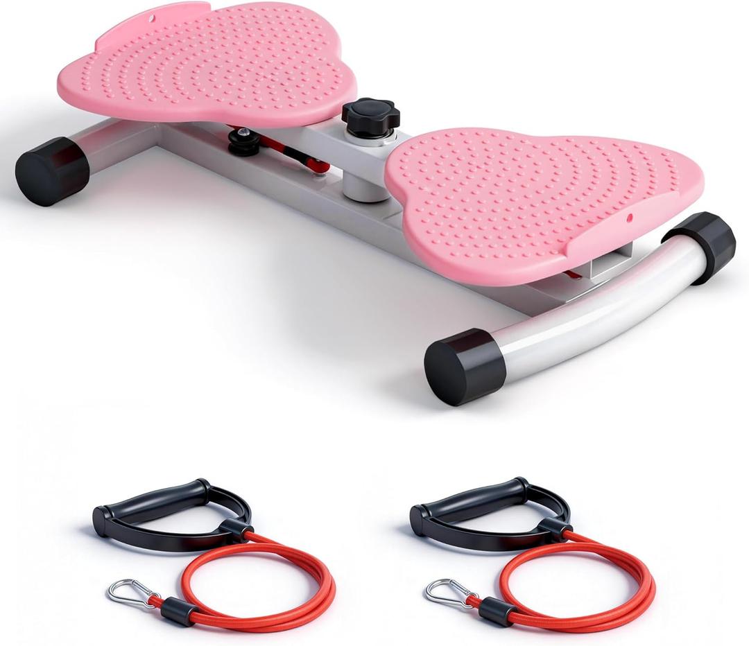 Waist Twister Machine, Ab Workout Equipment with 330 lbs Weight Capacity, Ab Twister Board for Women Men with Two Strong Highly Elastic Twisted Rope