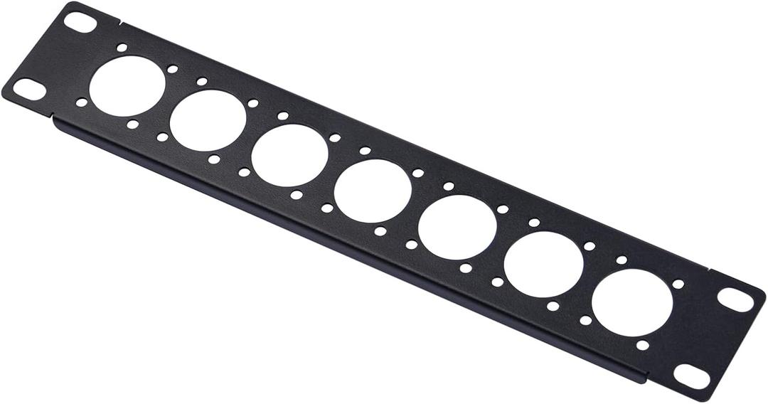 GeeekPi 10 inch 1U D-Series Connectors Rack Panel 7D XLR HDMI Audio Rack Mount Panel for DeskPi RackMate T0/T1/T2/T0 Plus/T1 Plus/TL1 Server Cabinet/10 inch Server Rack