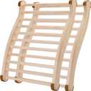 Sauna Backrest Sauna Accessories Wooden Slip-Resistant Non-Toxic Comfortable S-Shape Design Sauna Chair with Back, Sauna Accessories for Any Barrel or Infrared Sauna