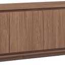 Henn&Hart Presque TV Stand, 68" Wide, Walnut