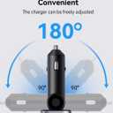 2Pack 4 in 1 Retractable Car Charger, 69W USB C Car Accessories Adapter for iPhone 17 USB C Charger Fast Charging,Truck Accessories,Travel Essentials Gifts for Women Men, for iPhone 16 15 14, Galaxy