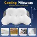 Cervical Neck Pillow, Pillows for Neck and Shoulder Pain, Contour Pillow, Neck Pillows, Pillow for Neck Pain Relief, Side Sleeper Pillows for Adults, Ergonomic Pillow, Memory Foam Pillows(Light_White), Medium