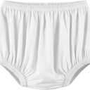 Adult Diaper Cover for Incontinence Noiseless Leak-Protection Underwear Plastic Pants Over Diapers Waterproof Rubber Pants (White, 3X-Large)