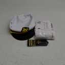 8PCS Yacht Captain Sailor Costume Adult Shirt with Hat Epaulets Gloves Accessories Set for Halloween and Role Playing (X-Large, White)