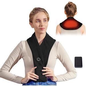 Remo Neck Heating Pad, Portable Cordless Heating Pad for Neck Pain Electric, Compact Soft with Four Heat Settings,Gift for Family,Grey