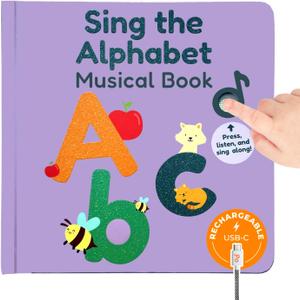 Cali's Books Alphabet Book for Toddlers 1-3 - Learn ABC, Musical Books for Kids, Interactive Talking Baby Toddler Sound Book, Educational Song Learning Toys, Singing and Speech Music Toy for Babies