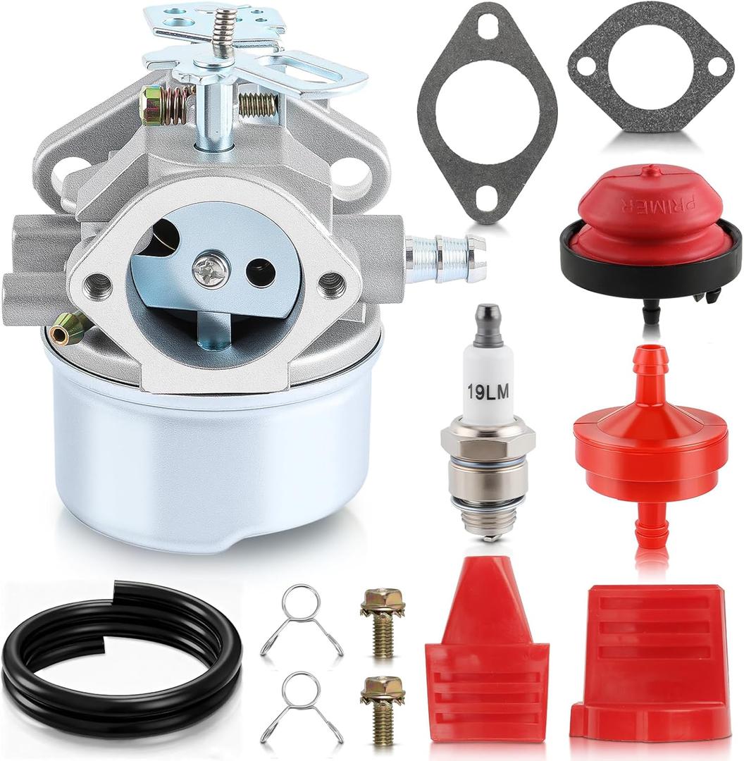 AUTOKAY 640054 640052 Carburetor For Tecumseh HMSK80 HMSK90 8hp 9hp 10hp LH318SA LH358SA for Snow Blower Generator Chipper Shredder 640054 640052 640349 640058 640058A OREGON 50-659 STENS 520-926 Carb