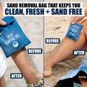 3 x Cruise On Sand Remover Bag for Beach - Wipes Off Sand from Feet, Legs, Hands - Beach Accessories Essentials for Women, Kids & Family - Must Haves for Vacation!