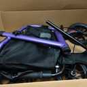 WALK MATE 3 Wheel Rollator Walker with Seat for Slim Seniors, Padded Backrest Lightweight Foldable Walker Ideal for Elderly, 8 Inch Tri-Wheel Modern Mobility Walking Aid Aluminum, Purple