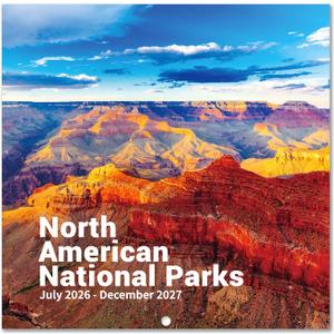 Calendar 2026-2027 - Jul 2026 to Dec 2027 - National Parks Wall Calendar 2026-2027, 18 Monthly Calendar 12" x 24" (Open), Hanging Hook, Blocks and Holidays - Beautiful National Parks