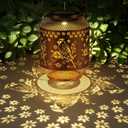 Solar Lanterns Outdoor Waterproof Christmas Birthdays Gifts for Women Mom Grandma Butterfly Garden Decor Metal Hanging Solar LED Lights for Patio(Red Bird)