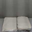 MUXHOMO 7 Pieces Queen Comforter Set, Seersucker Bed in a Bag Queen Size, All Season Luxury Bedding Set with Comforter, Flat Sheet, Fitted Sheet, Pillowcases & Shams, Ivory (Queen (88"x88"))