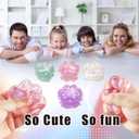 Clear Squishy Cat Paw Toy, Squeeze Animal Paw Toys, Cute Kawaii Squishies Sticky Cat Paw Stress Relief Ball,Jelly Kitty Paw Fidget Toys, Novelty Sensory Toys Suitable for Adults Kids(4 Pcs)