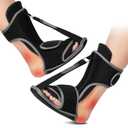 Plantar Fasciitis Night Splint: 2 Pack Plantar Fasciitis Brace with Support Plate - Dorsal Night Splint for Women Men Achilles Tendonitis Relief Foot Drop Heel Spur Pain Black
