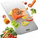 Titanium Cutting Board, 100% Pure Titanium Cutting Boards For Kitchen, Best Non Toxic titanium chopping board, Dishwasher safe, Hygiene and Durability for Meat, Fruit, and Vegetables (12.7L*8W)