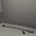 Moen MDN2170BN Magnetix 60-inch Curved Adjustable Single Shower Curtain Rod, Brushed Nickel