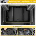 Center Console Organizer for 2022-2025 Chevy Silverado/GMC Sierra 1500 & 2024 Silverado/Sierra 2500 3500HD, Insert Armrest Storage Box Tray Accessories(Only Fits Full w/Bucket Seats)