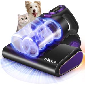 Mattress Vacuum Cleaner, 16KPa Suction Bed/Couch Vacuum, 253.7nm UV-C+140F Heating+HEPA Filter, 600W Pet Hair Remover for Mattress/Sofa/Crib, Lightweight Corded Deep Cleaner