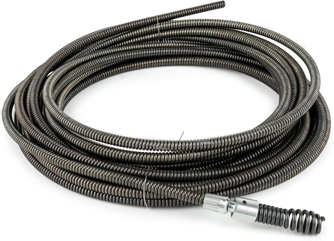 Drain Cleaning Cable, 5/16 In. x 25 ft.Replace 62235,Compatible with G2037506, 4MY89, 4Z661, G1501245 Drain Cleaning Machines