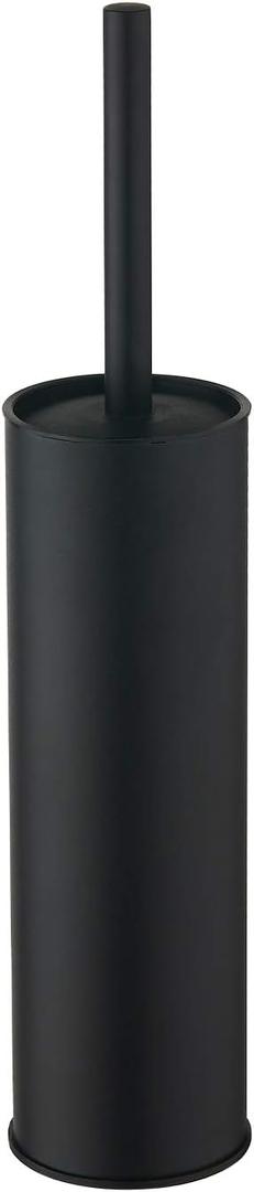 BGL Stainless Steel Toilet Brush with Holder, 2 Black Bristle Heads