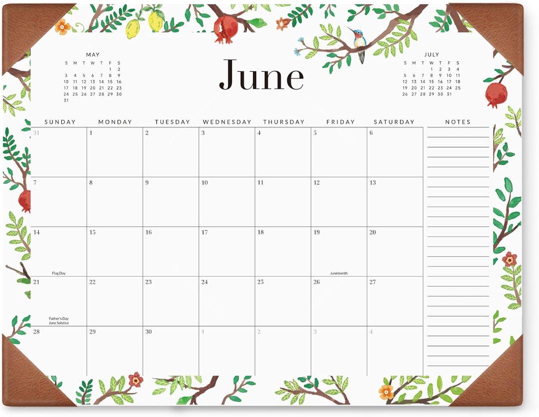 Jotsome Desk Calendar 2026-2027, 18-Month Desk Pad Calendar From Now to June 2027, 14"x10.5" Bleed-Proof Paper Monthly Calendar for Home Office and School, Easy Planning