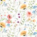 VEELIKE Watercolor Floral Wallpaper Peel and Stick Vintage Dreamy Flower Wallpaper for Girls Bedroom Nursery 17.7''x118'' Self Adhesive Boho Floral Wall Mural Contact Paper for Cabinets Shelves Drawer