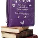 DEHITE Bible Cases for Woman Leather Bible Covers for Women Carrying Bag for Woman Pen Slots Zippered Pocket Premium Faux Leather Holder Christian Floral Accessories