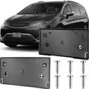 License Plate Bracket Accessories for Chrysler Pacifica 2017 2018 2019, Front Bumper License Plate Holder Replacement Frame Black Mount
