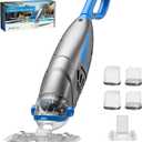 UIRWAY V3 Pool Vacuum for Above Ground Pools, Upgraded 26.5 GPM High-Powerful Pebbles Suction, 2026 News IPX8 Cordless Handheld Cleaner 2 Vacuum Heads & 4 Filter Bags, 1H Runtime for Inground Pools