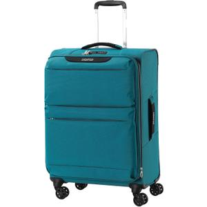LIGHTGO Lightweight Softside Luggage,20inch Carry on, Water-Resistant, TSA Approved Lock, Spinner Wheel, Turquoise, 20inch