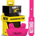 Nxtrnd One Pro Football Mouth Guard, Interchangeable Strap, Fits Adult & Youth (Pink)