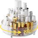 A-LuGei Crystal Design 11" Perfume Organizer,360 Rotating Vanity Organizer, Bathroom Organizers and Storage, Makeup Organizer for Skincare Cosmetic Lazy Susan Dresser DecorWater Ripple