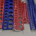 SEKETMAN Magnetic Socket Organizer Set,6pcs Socket Tool Holder Includes 1/4", 3/8", 1/2" Metric And SAE, Holds 143pcs Shallow And Deep Size Sockets, Two Colors Distinguish Between Metric And SAE