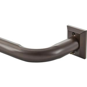1 1/4 Diam Large Room Darkening Rods, 28-48Inch(2.33-4ft) Length Telescoping Wrap Around Curtain Rods For Bedroom Living Room Kitchen, Dark Bronze